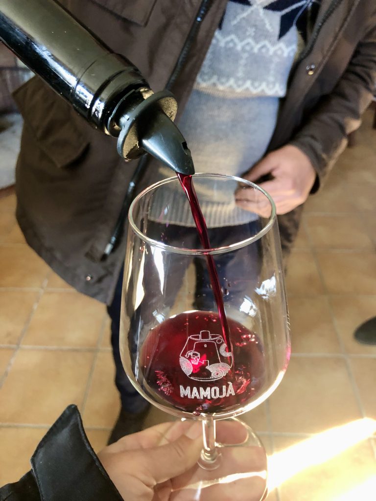 Verkostung des Cannonau in purezza BERTERU, in der Cantina Gungui